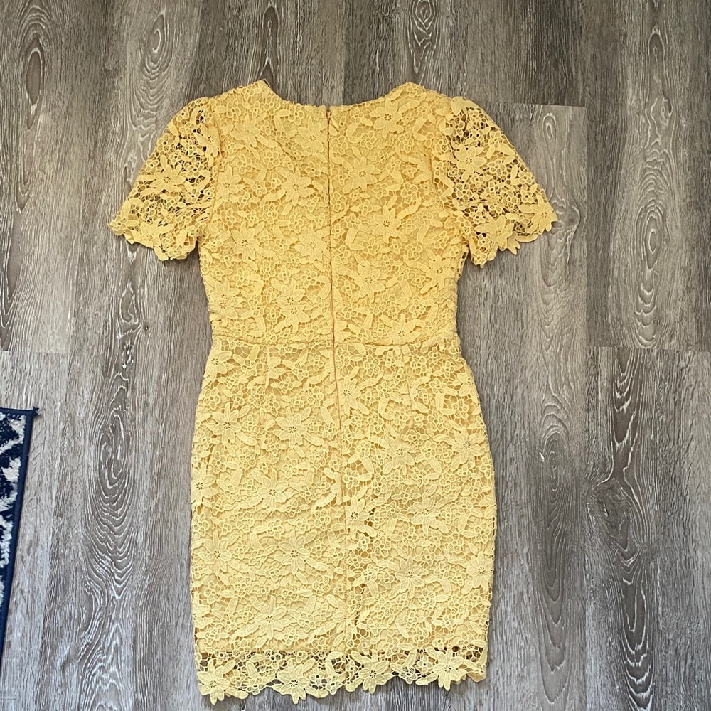 Lulu's Yellow Lace Mini Dress - Picture 4 of 5